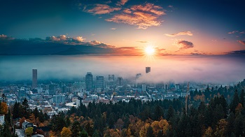 Portland Under Fog